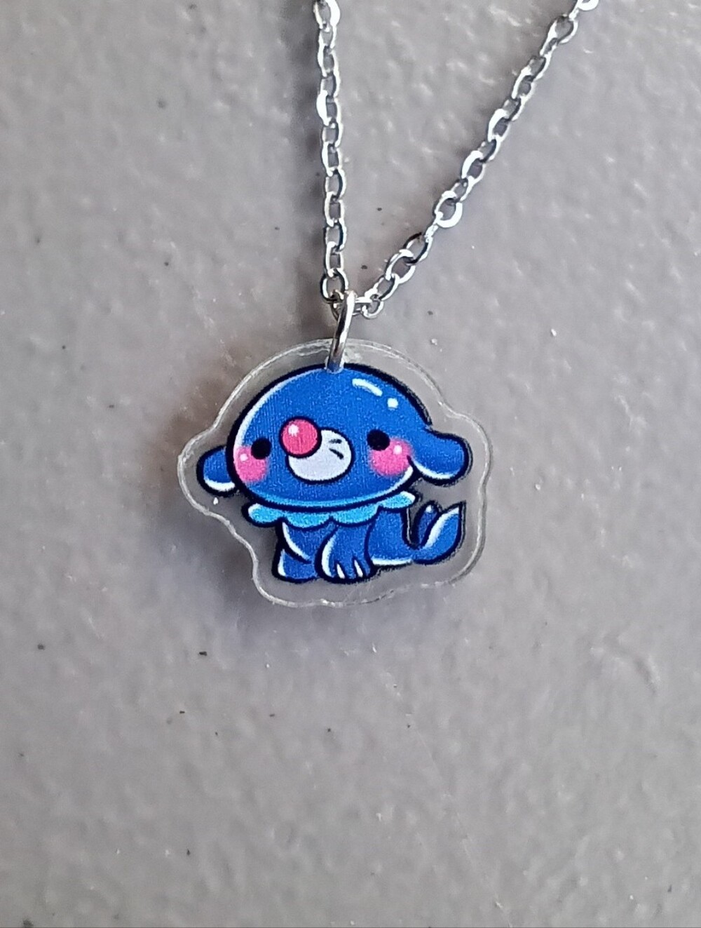 Pokemon Popplio Acrylic Stainless Steel Necklace Unisex